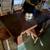 Dinning table modern style solid heavy wood color brown 12 thumbnail