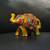 Hand Painted Colorful Decorative Elephant Figurine Handmade Mosaic Gold Bronze 16 thumbnail