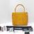 Gorgeous Vintage CHANEL Medallion Tote handbag in Enamel Yellow Gold H 23 thumbnail