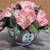 Floral Arrangement China Bowl with Artificial Roses 1 thumbnail