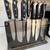 LARGE METAL, WOOD AND SILICONE MAGNETIC KNIFE BLOCK + 15 BRAND KNIVES 6 thumbnail