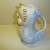 Vintage Shawnee Ceramic Blue Gold Trim Bird Owl Chick Pitcher 3 thumbnail