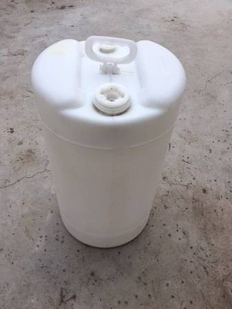 15 Gallon Natural Closed Top Poly Drum - Barrels - P 1