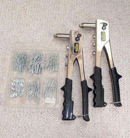 2x Stanley MR55 heavy duty pop riveter gun w pins 1