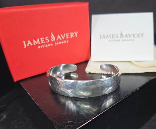 James Avery Hand Hammered Cuff Bracelet, Retired 1