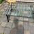 Vintage wrought metal and glass Giacometti style coffee table B36 4 thumbnail