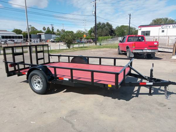 ⛔SCRATCH -n-DING Deal!!⛔77 x 12 Ft Utility Trailer W/3 Ft Ramp Gate* 1