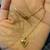 14K Yellow Gold Heart Necklace with Natural Ruby Stone 3 thumbnail