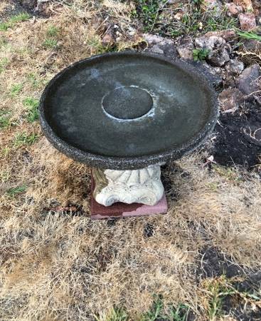 Vintage Cement Bird Bath - $150 (Aptos)63471352744451122
