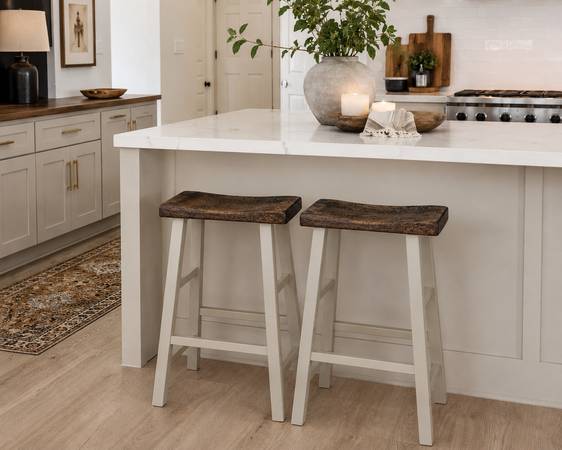 Custom Rustic Modern Counter Stools – Set of 2 1