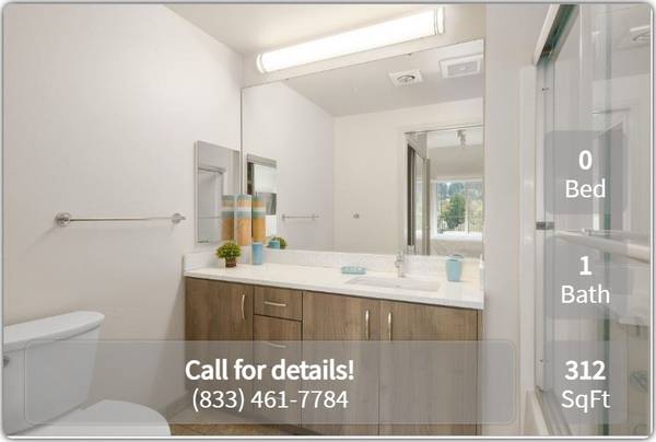 Perfect location with gorgeous views! Studio! 312 Sq Ft! 1