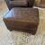 Vintage Genuine Brown Leather Club Lounge Chair and Ottoman 6 thumbnail