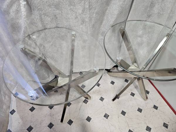 Two little glass tables - $60 (alameda)63436191258113122