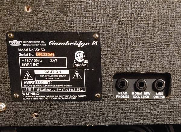 VOX アンプ cambridge 15 Vox Cambridge 15 : r/GuitarAmps