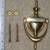 New Polish Brass Door Knocker Set with 2 Screws 7 thumbnail