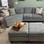 Haverty’s Cuddler Sofa and two ottomans 4 thumbnail
