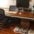 Large Wooden desk with White Metal Frame 2 thumbnail