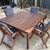 Wood outdoor table and chairs 2 thumbnail