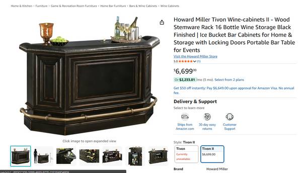 Howard Miller Tivon Wine-cabinets II - Wood Stemware Rack 16 Bottle Wi 1