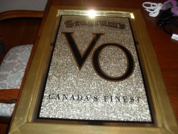 Liquor Bar Sign - Seagrams VO Mirrored Sign 1