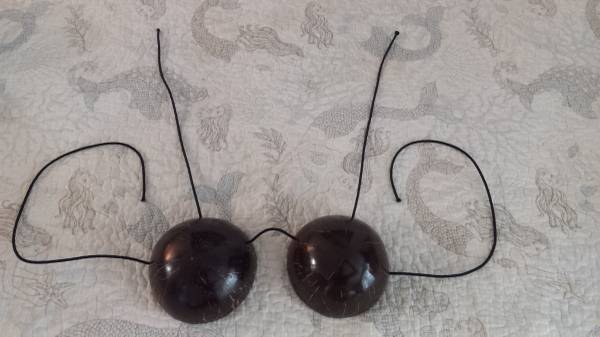 Coconut Boobs Bra with Cord, Natural Shell Bikini Top, Hawaiian Hula - $20 (Torrance)63471468414851120