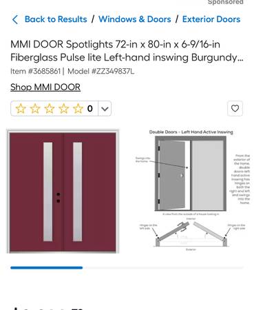 Brand new 72 wide 80 tall entry door modern style 1