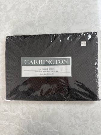 Carrington Flat Sheet 100% Cotton King Size 1