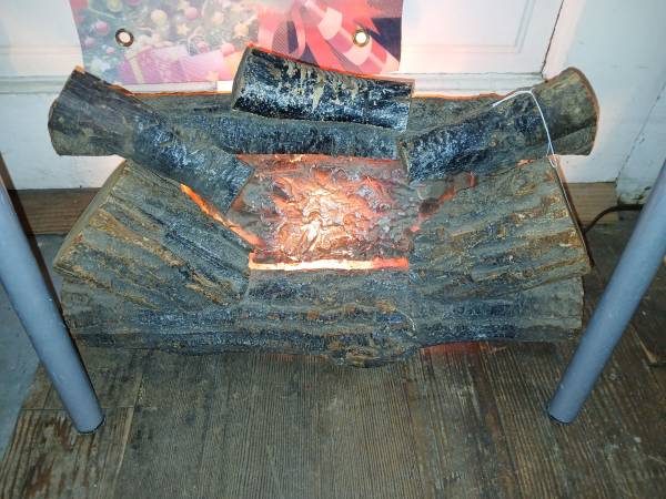 old electric fireplace logs for light show NO heat 1