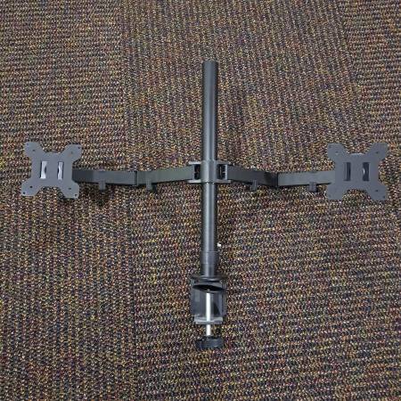 Dual Monitor Stand Adjustable Desk Mount, Swivel, Black 1
