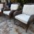 Full patio set (couch, two chairs, round table) w/2 full sets of cushions 2 thumbnail
