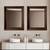 Medium Rectangle Coffee Bean Brown Beveled Glass Casual Mirror 3 thumbnail