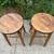 Pair Solid Maple Stools Chairs Wide Tops Tapered Legs 24" H 4 thumbnail