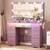 Vanity Desk with 38" Large Mirror and 9 LED Lights, Adults Makeup Vanity with 7  3 thumbnail