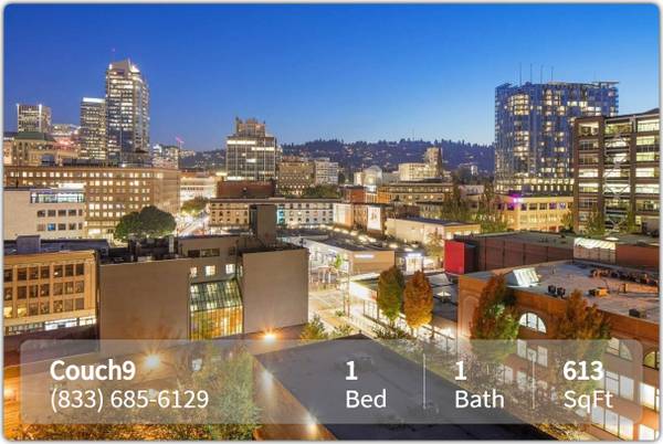 $1,599 / 1br - 613ft2 - Ready to lease! Beautifully designed 1 bed 1 bath apartment (Portland - Luxury Living)63841708376833121