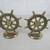 Pair Solid Brass Nautical Ship's Wheel Bookends 6 3/4" Tall 1 thumbnail