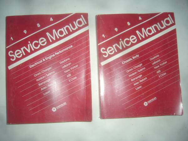 Chrysler  1984 Factory Repair Manuals 1