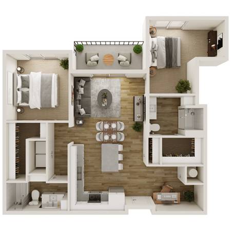 Large 2 bedroom w/ Den Unit 2-409 1