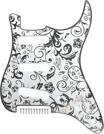 11 Hole Strat - Stainless Steel Pickguard SSS - Chrome, Black, Gold 1