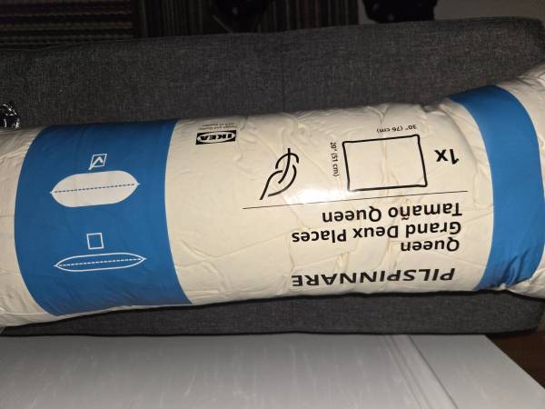 New IKEA PILSPINNARE Queen Down Pillow – Sealed in Package 1