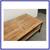 Industrial Riveted Iron With Wooden Surfaces Coffee Table On Casters 11 thumbnail