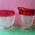 Vintage Ruby Flash Sugar and Cream Pitcher 2 thumbnail