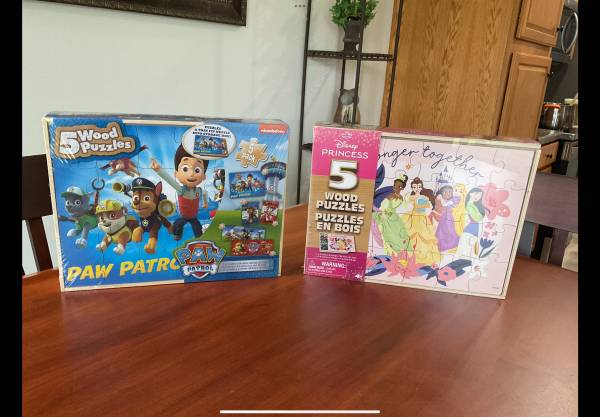 Wooden puzzle sets (qty 2) 1