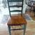 Shabby Chic Blue-Green Painted Wood Chair Carved Shell 1 thumbnail