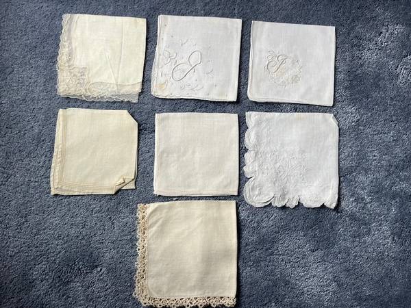 7 antique handkerchiefs 1