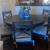 60” Round Hammered Zinc Top Dining Table 1 thumbnail