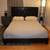New Black Queen Bed Frame Leather Padded Wooden Platform Beds 1 thumbnail