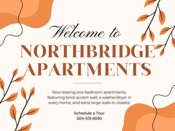 $995 / 1br - 685ft2 - Northbridge Has an Apartment for You! Tour Today! (Metairie)63791871020673120