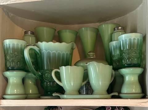 Vintage gorgeous 15 piece Green ceramic collection 1