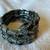 SNAKE Silver Tone and Black Rhinestone Wrap Stretch Bracelet 8 thumbnail