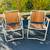 Vintage Red Wood Cedar Aluminum Folding Chairs, Mid Century Modern Pat 1 thumbnail